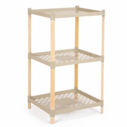 Этажерка для хранения Fixwood Fix-2000-3 бежевая 44х37х78 см фото