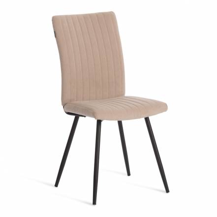 Стул TC Monte Carlo флок бежевый с чёрным 48х55х93 см фото