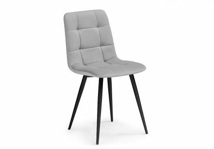 Стул Чилли светло-серый велюр/черный фото