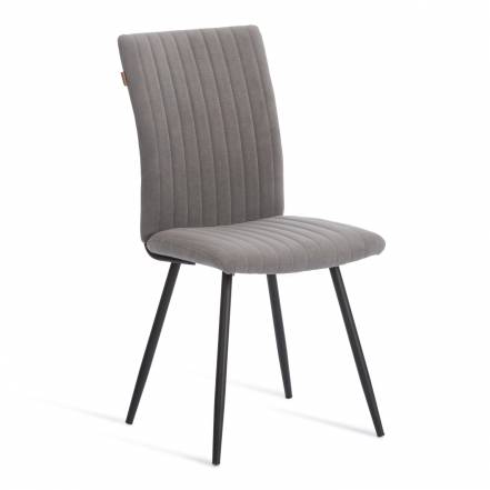 Стул TC Monte Carlo флок серый с чёрным 48х55х93 см фото