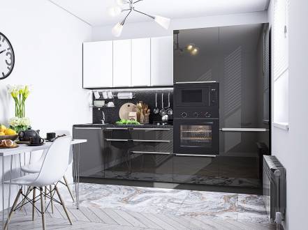 Кухонный Гарнитур Vivat Фьюжн 07 Silky Anthracite фото