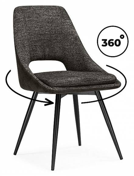 Стул на металлокаркасе Avianus вращающийся коричневый / черный фото