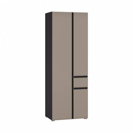 Шкаф комбинированный Сидней 13.18, антрацит, веллюто капучино фото