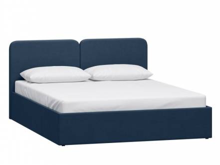 Кровать Вилена 140 Velvet Navy Blue photo Кровать Вилена 140 Velvet Navy Blue фото