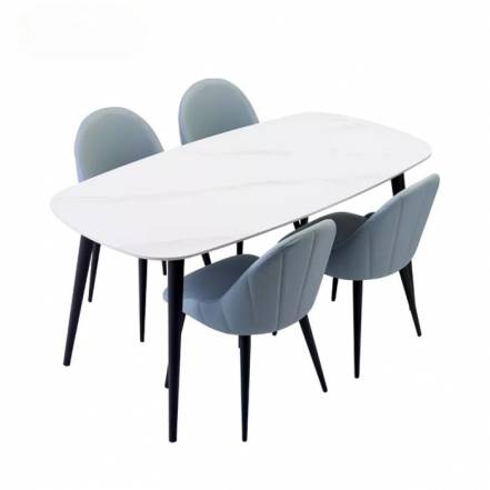 Мебели Xiaomi Yang Zi Seashell Rock Plate Dining Table And Chairs 1 4 фото