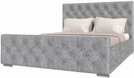 Кровать ИНТЕРО 1400х2000 Рогожка Серая photo Кровать ИНТЕРО 1400х2000 Рогожка Серая фото