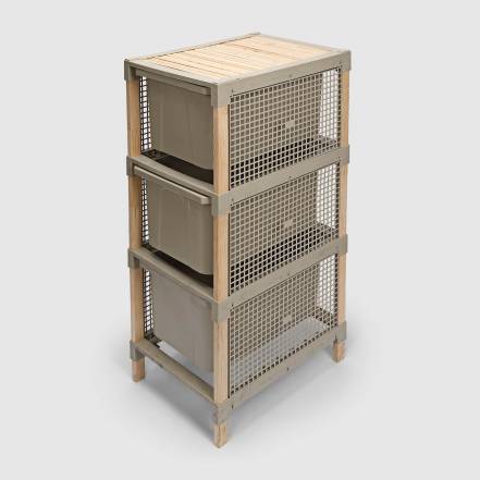 Этажерка для хранения Fixwood Fix-2009-45L бежевая 41х30х80 см фото