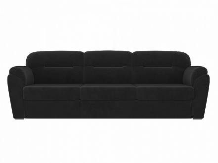 Диван прямой Бостон Велюр Черный фото