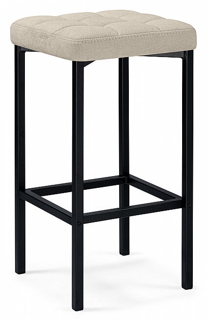 Барный стул Лофт ткань канди крем / черный матовый фото