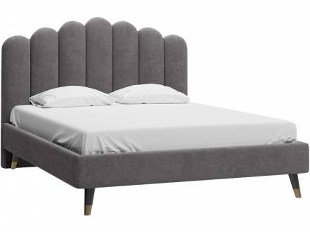 Кровать Лиель 160 Velvet Grey photo Кровать Лиель 160 Velvet Grey фото