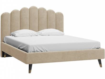 Кровать Лиель 160 Velvet Beige photo Кровать Лиель 160 Velvet Beige фото