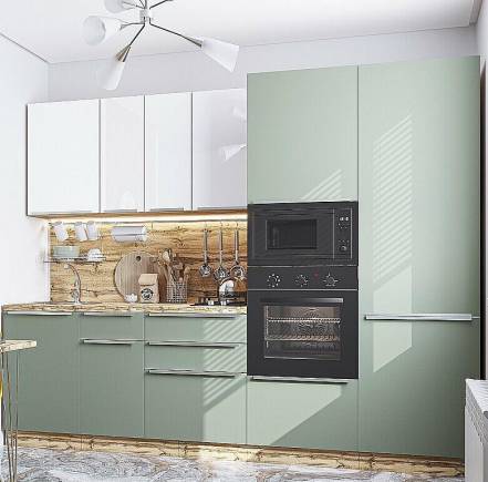 Кухня Фьюжн 07 Angel Silky Mint 2140 2700 600 фото
