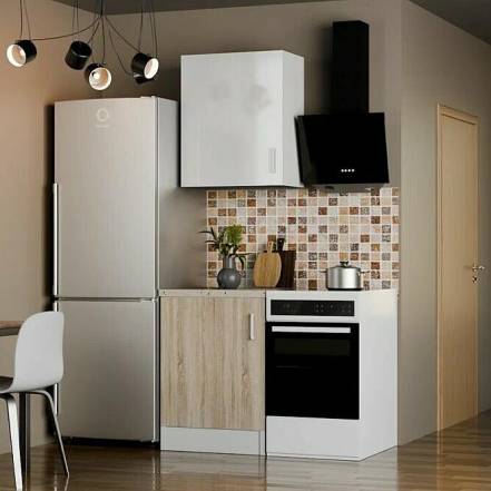 Кухонный гарнитур Уют 60 Белый/Дуб сонома/Белый photo Кухонный гарнитур Уют 60 Белый/Дуб сонома/Белый фото