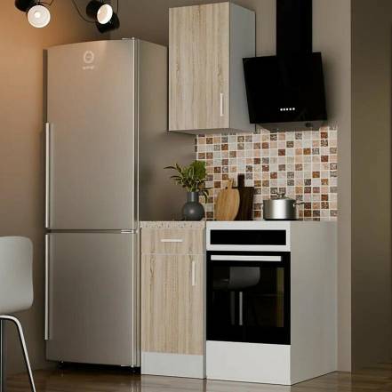 Кухонный гарнитур Уют 40 Дуб сонома/Дуб сонома/Белый фото