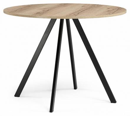 Стол деревянный Баргел 90х90х75 дуб делано / черный photo Стол деревянный Баргел 90х90х75 дуб делано / черный фото