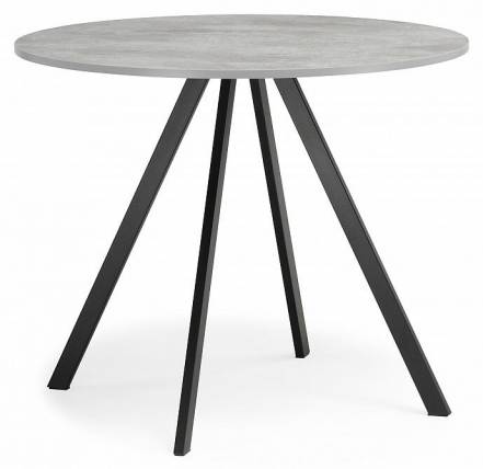 Стол деревянный Баргел 90х90х75 бетон / черный photo Стол деревянный Баргел 90х90х75 бетон / черный фото