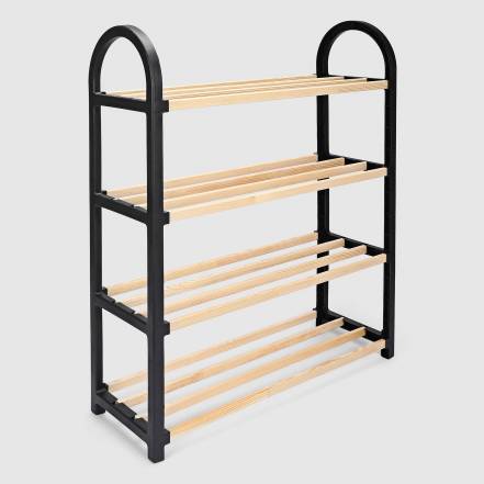 Этажерка для обуви Fixwood Fix-2040 чёрная 51х19х65 см фото