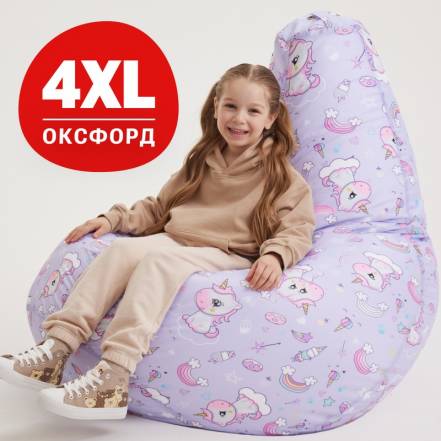 Кресло Мешок Bean Joy Волшебные Единорог Груша 4Xl фото