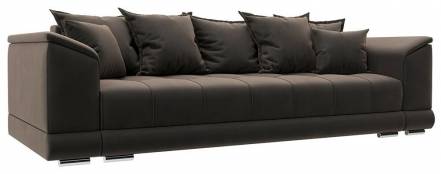 Диван прямой НордСтар НПБ Велюр SEVEN 727 коричневый фото