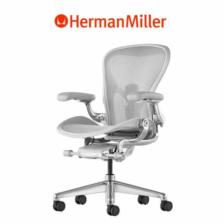 Кресло Herman Miller Aeron Mineral Polished Aluminum B фото