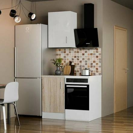 Кухонный гарнитур Уют 50 Белый/Дуб сонома/Белый фото