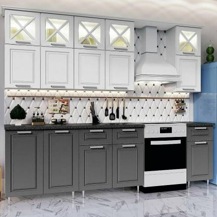 Кухня Констанция 2 0 900 490 Компоновка 4 Графит New Кастилло фото