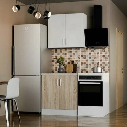 Кухонный гарнитур Уют 80 Белый/Дуб сонома/Белый фото