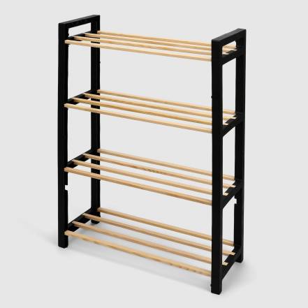 Этажерка для обуви Fixwood Fix-2041-1 чёрная 51х20х68 см фото