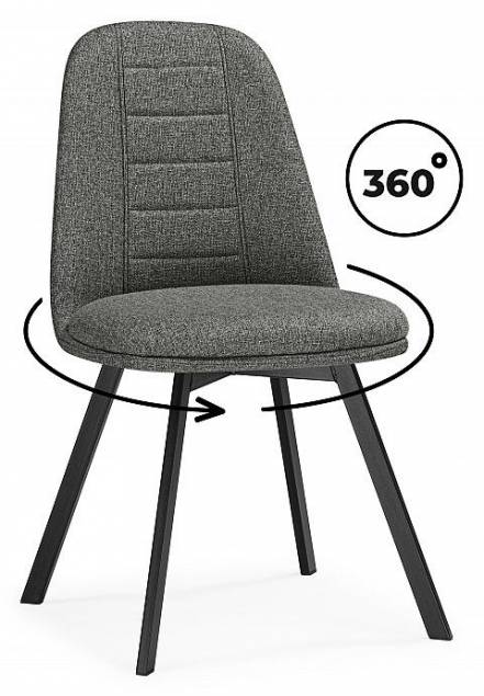 Стул на металлокаркасе Texas 2 светло-серый поворотный / черный фото