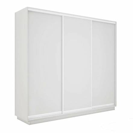 Шкаф Экспресс 2 3-х дверный Трио ЛДСП (Белый профиль) Белый снег 1800x2200x450 фото