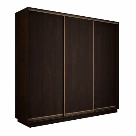 Шкаф Экспресс 2 3-х дверный Трио ЛДСП (Бронзовый профиль) Венге 1800x2200x450 фото