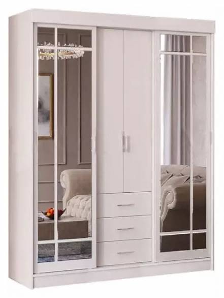 Шкаф-купе 1700x574x2200 Маэстро Сандал светлый зеркало, ЛДСП фото