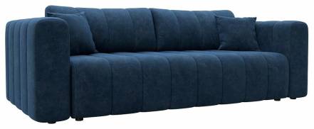 Диван прямой Лига-062 НПБ Велюр BRUT 11 синий фото