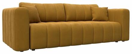 Диван прямой Лига-062 НПБ Велюр BRUT 10 желтый фото