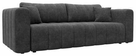 Диван прямой Лига-062 НПБ Велюр BRUT 16 темно-серый фото