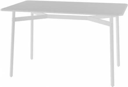 Стол обеденный Калифорния Кросс белый/белый фото