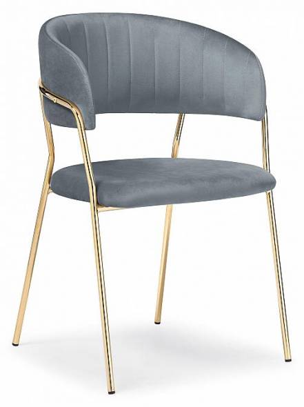Стул на металлокаркасе Kamelia gold / gray фото