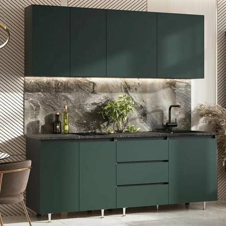 Кухня Челси 2 0 Компановка 2 Изумруд Графит Кастилло photo Кухня Челси 2 0 Компановка 2 Изумруд Графит Кастилло фото