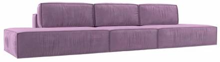 Прямой диван Прага лофт лонг, микровельвет, сиреневый фото