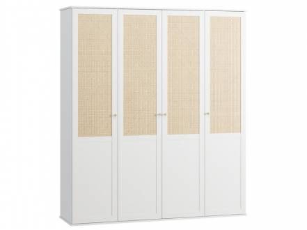 Распашной шкаф Алвис-4 White фото