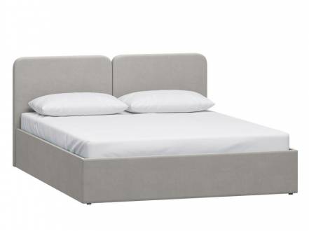 Кровать Вилена 140 Velvet Silver photo Кровать Вилена 140 Velvet Silver фото