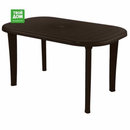 Стол Элластик пласт Элластик овальный шоколадный 136х82х74 см фото