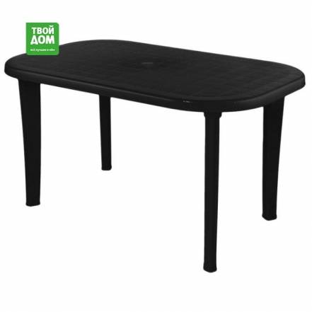 Стол Элластик пласт Элластик овальный антрацитовый 136х82х74 см photo Стол Элластик пласт Элластик овальный антрацитовый 136х82х74 см фото