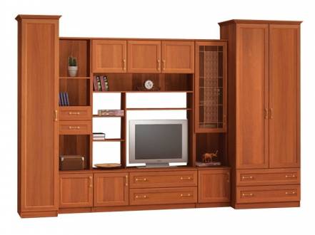 Стенка Бравия 5 Шxгxв 3200 600 500 380 2300 Мегамебель Мегамебель фото