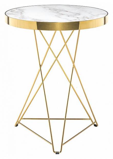 Стол деревянный Milena white / gold photo Стол деревянный Milena white / gold фото