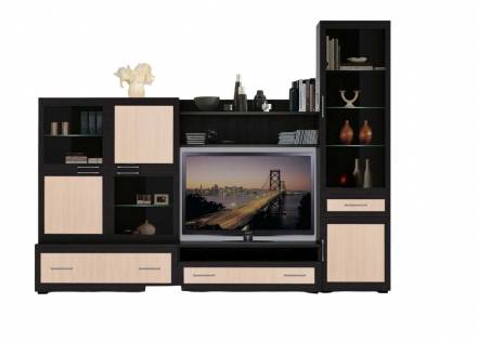 Стенка Розалия 9 Шxгxв 2500 400 2180 Мегамебель фото