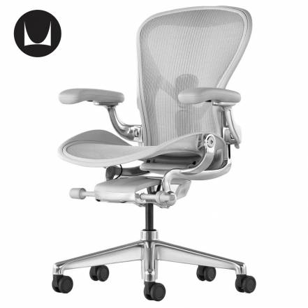 Кресло Herman Miller Aeron Mineral Polished Aluminum B фото