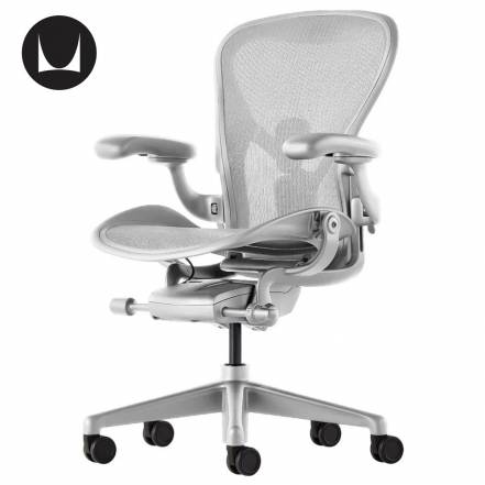 Кресло Herman Miller Aeron Mineral Satin Aluminum C фото