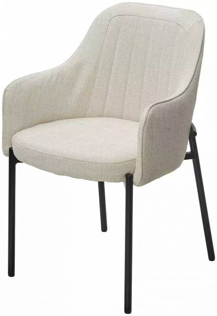 Стул WILSON Daly-02 светло-бежевый, ткань / черный каркас,  DISAUR фото