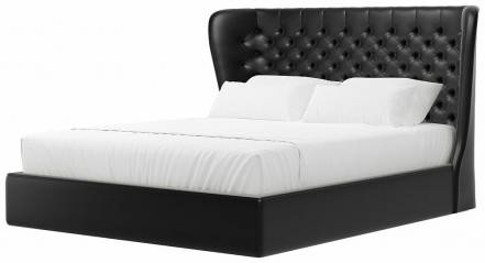 Кровать Далия экокожа черный с подъемным механизмом 1600x2000, ортопедическое основание, изголовье мягкое photo Кровать Далия экокожа черный с подъемным механизмом 1600x2000, ортопедическое основание, изголовье мягкое фото